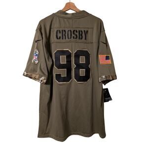 Nike Maxx Crosby NFL Las Vegas Raiders Camo Jersey Salute Veterans Adult L NWT